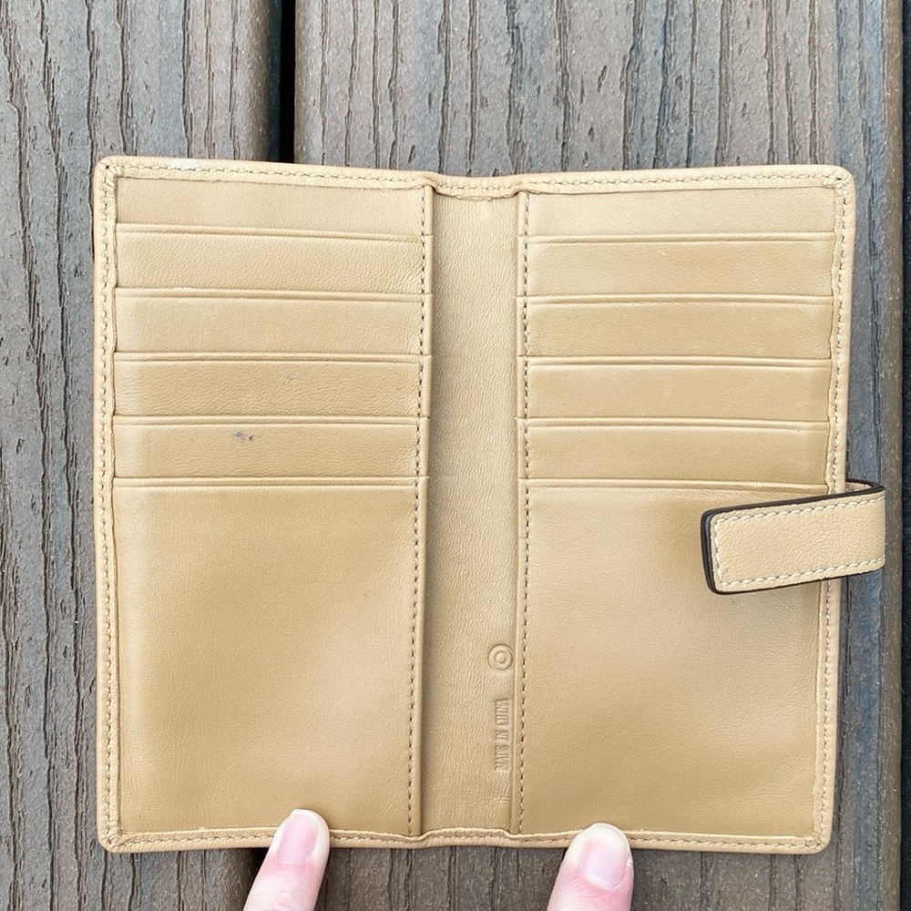 Coach Factory Slim Tan Leather Wallet - Picture 3 of 6